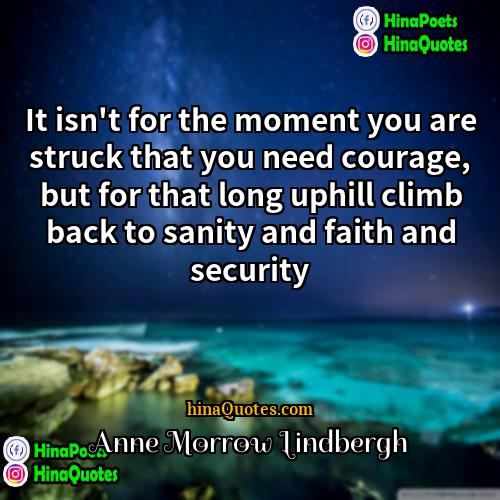 Anne Morrow Lindbergh Quotes | It isn't for the moment you are